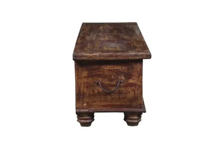Bologna Wooden coffee table trunk box - Purana Darwaza