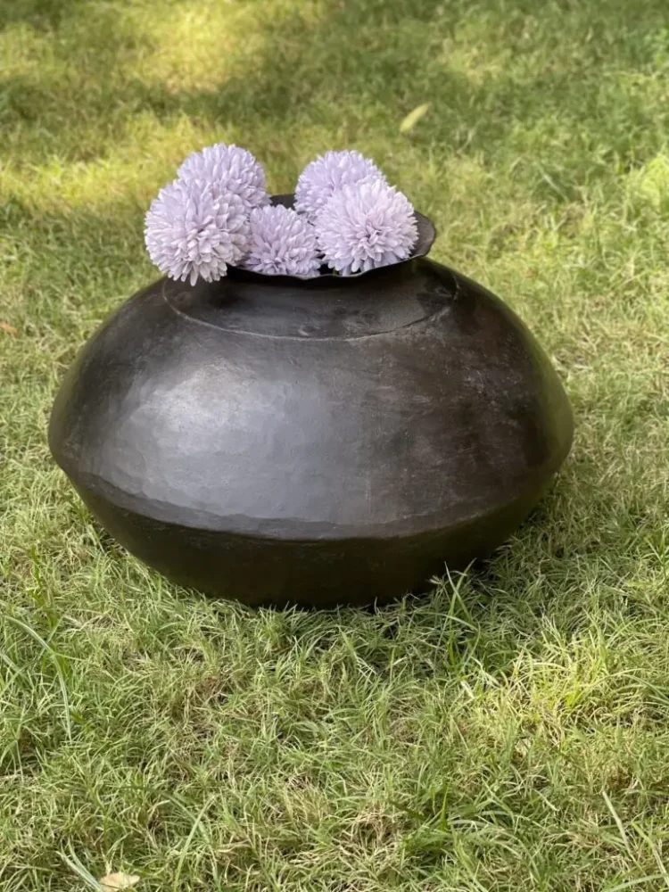 Vintage Iron Flower Pot, Flower Vase