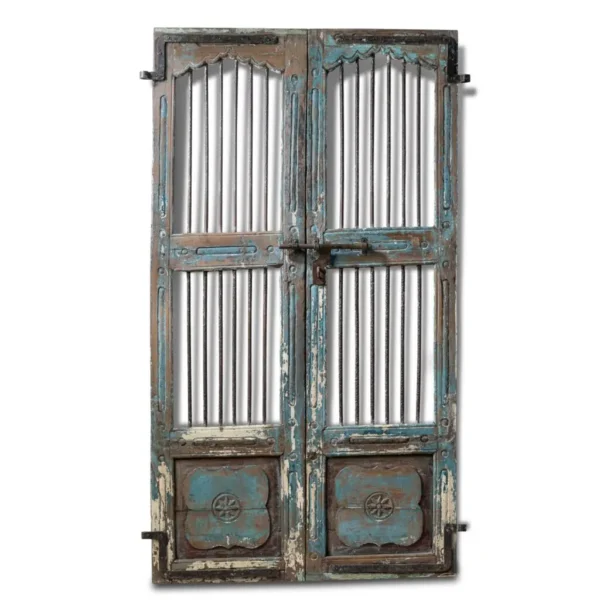 Vintage Wooden and Brass Door, Indian Haveli Doors, Indian Wooden Door, Vintage Indian Doors and Windows