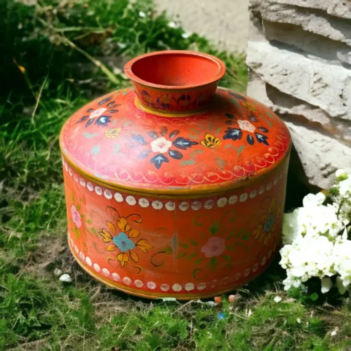Erode Vintage Indian hand painted water pot