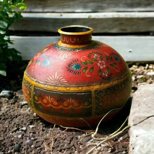 Kurichi Vintage Indian hand painted water pot