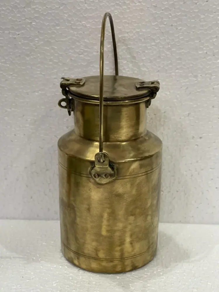 Amra Vintage Brass Milk Pot - Purana Darwaza