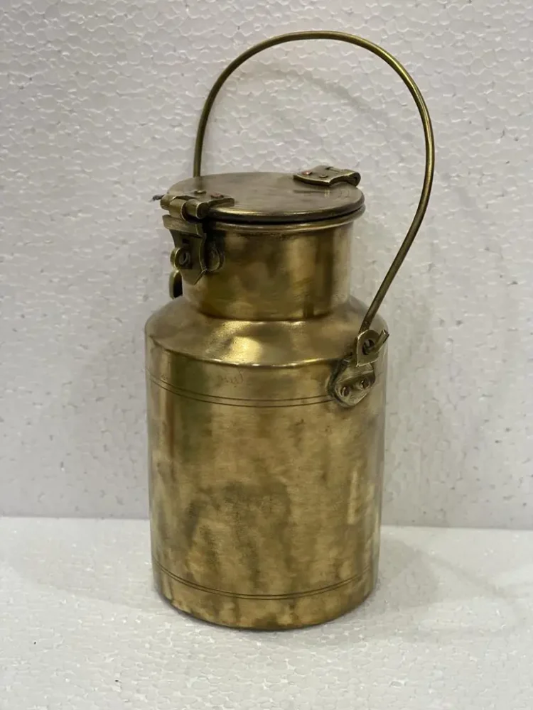 Amra Vintage Brass Milk Pot - Purana Darwaza