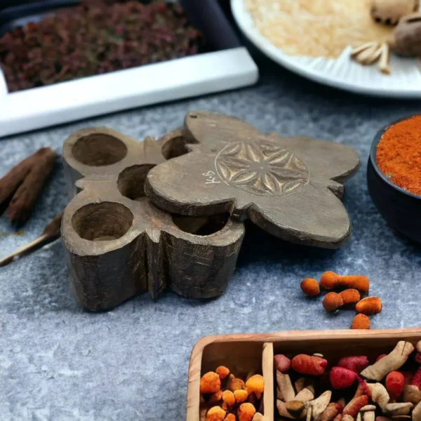 Samiksha Vintage Wooden Spice Box