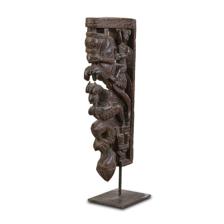 Vintage Intricately Carved Panel on Stand - PD 118 - Purana Darwaza