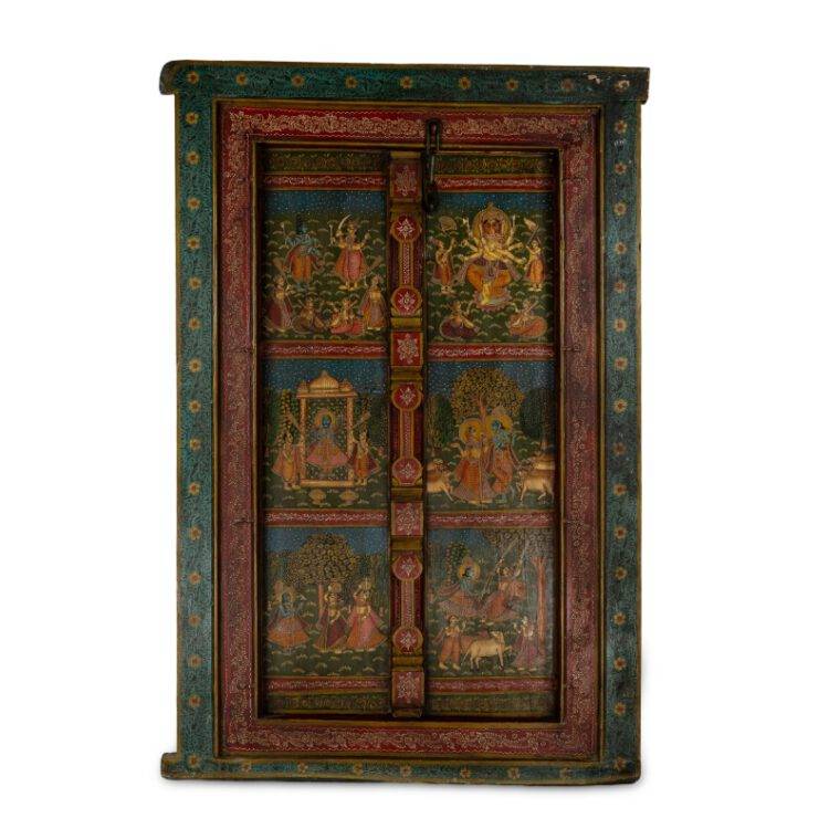 Unique Hand Painted Vintage Door - One-of-a-Kind Art Piece for Your Home Decor - Purana Darwaza