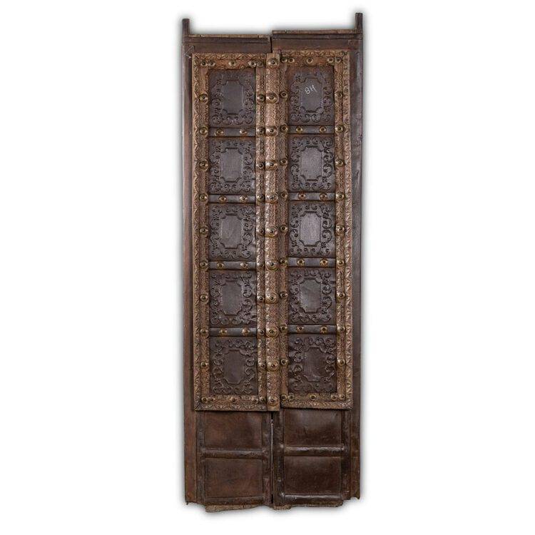Vintage Wooden and Iron Farm House Door - PD 138 - Purana Darwaza