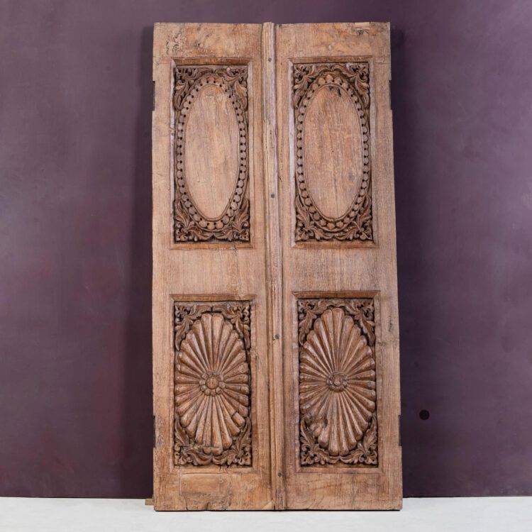 Vintage Teak Wood Carved Window, Indian Door, Traditional Indian Door, Double Door - Purana Darwaza