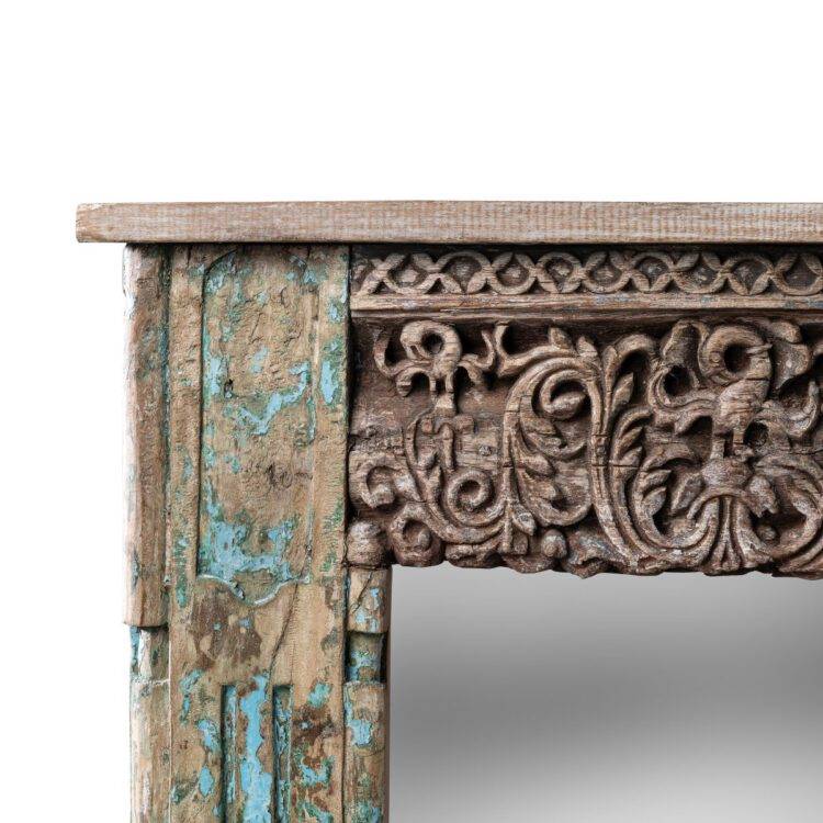 Vintage Carved Console Table, Wooden Vintage Table, Indian Carved Table, Planter Stand, Original Vintage Table - Purana Darwaza