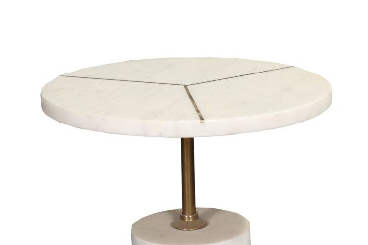 Salvador Mable and brass side table - Purana Darwaza