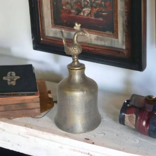 Abhinav Vintage Brass Inkpot