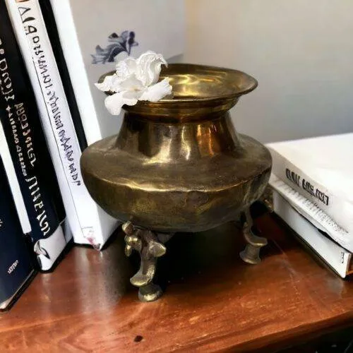 Almora Vintage Brass Flower Pot