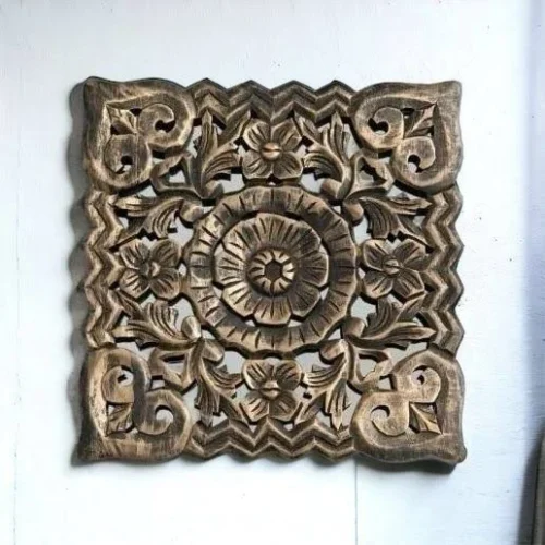 Amayana Floral Carved Wall Panel