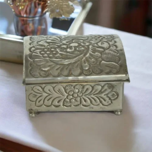 Ankita Vintage Brass Jewellery Box