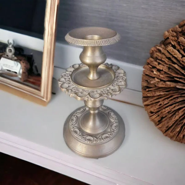 Bardez Vintage Brass Candle Stand