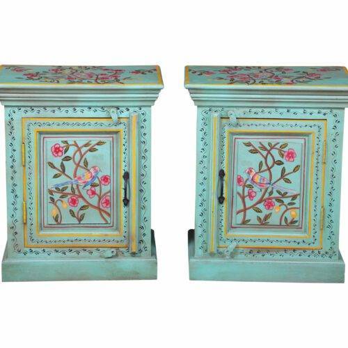 Ajmer Hand painted bedside table set of 21