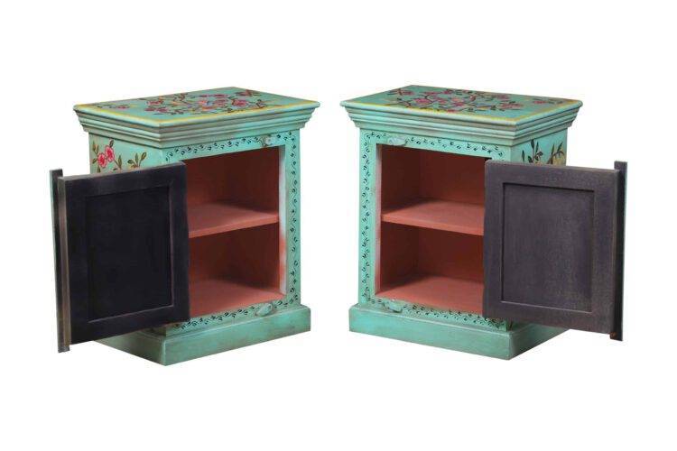 Ajmer Hand painted bedside table set of 22