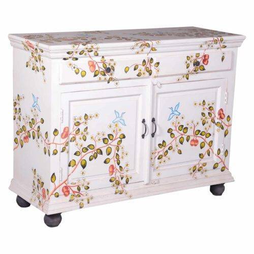 Wooden hand painted sideboard