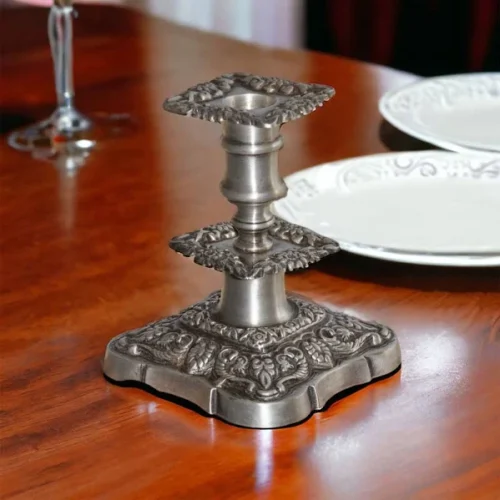 Neelam Vintage Silver Plated Candle Stand