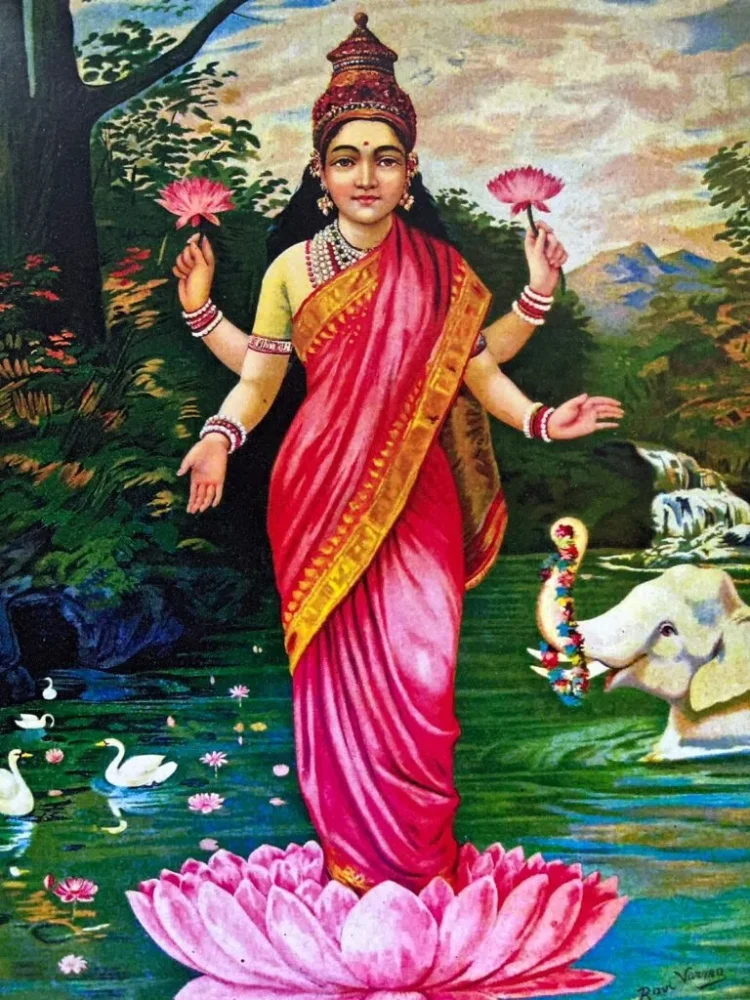 Raja Ravi Varma - Lakshmi - Purana Darwaza