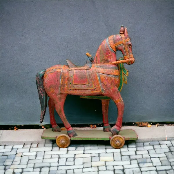 Ram Wooden Horse on Wheels