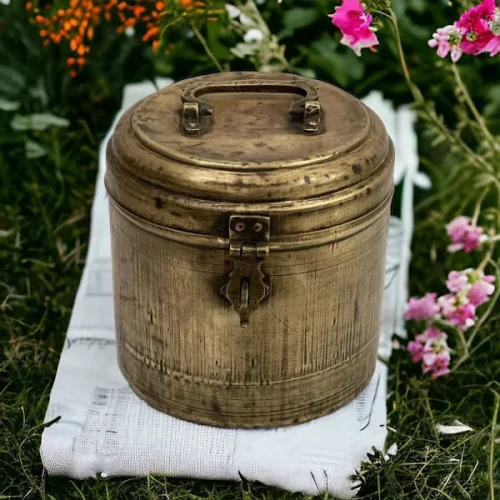 Sanita Vintage Brass Container