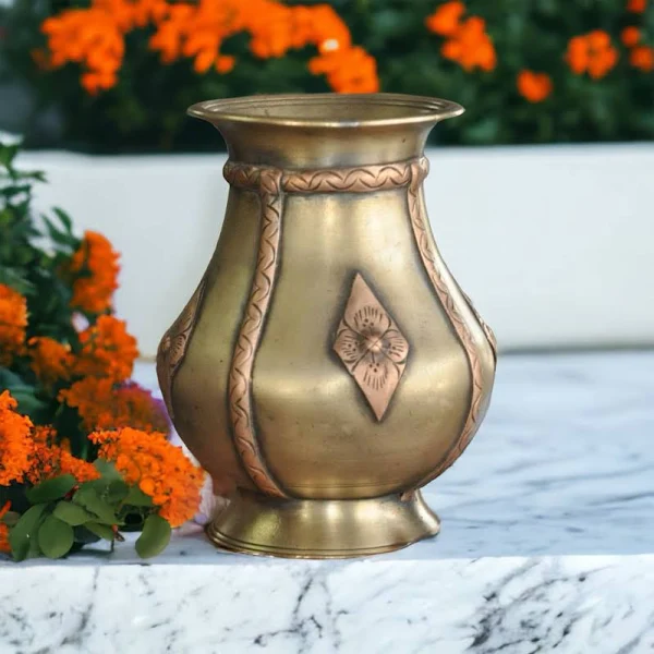 Shweta Vintage Brass and Copper Pot