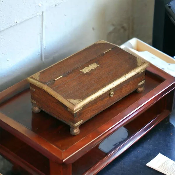 Vintage Wooden Mini Munshi Desk Box
