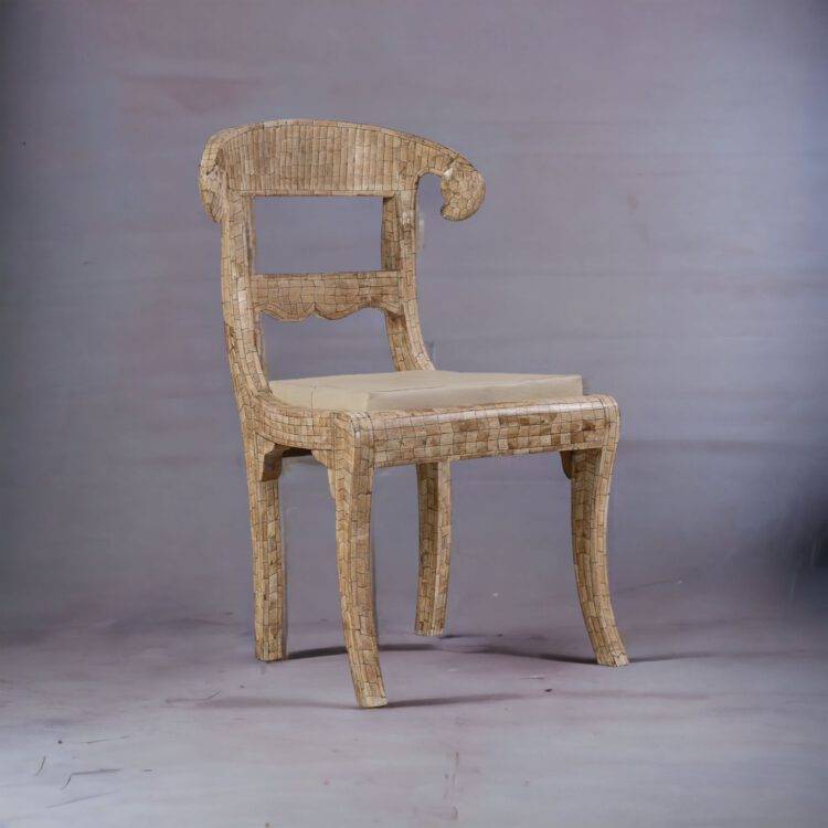 Burgos Bone Inlay Chair - Purana Darwaza