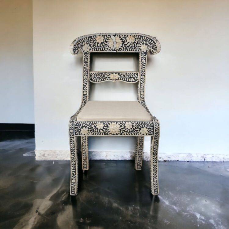 Burgos Bone Inlay Chair - Purana Darwaza