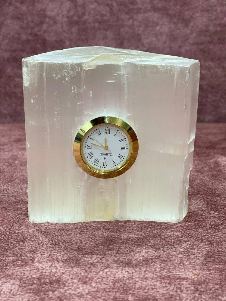 Rose Quartz Table Clock: A Beautifully Handcrafted Timepiece for Your Home Decor - Purana Darwaza