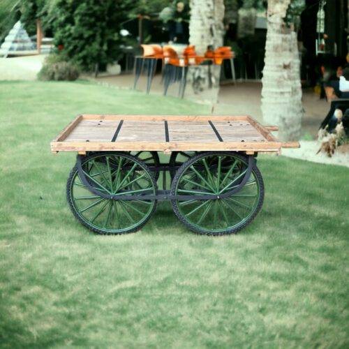 Indian wooden vegetable cart