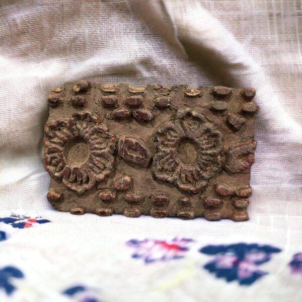 Vintage Printing Block Wooden Stamp Hand Carved Textile Stamp