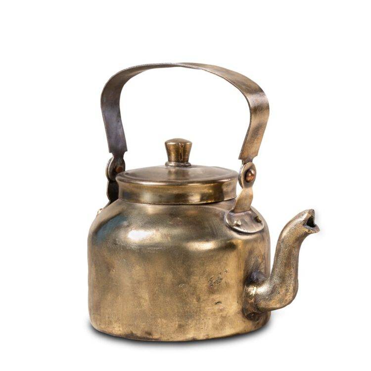 Vintage Brass Tea Kettle, Indian Brass Kettle, Brass Tea Pot, Antique Brass Water Kettle, Tea and Coffee Pot - Purana Darwaza