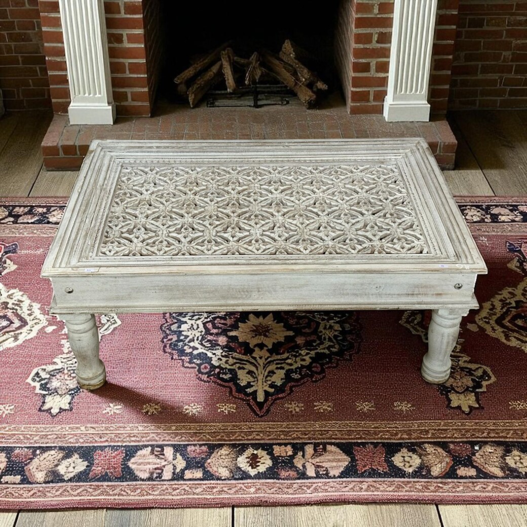 Siddhesh Vintage Indian Jali Coffee Table - Purana Darwaza