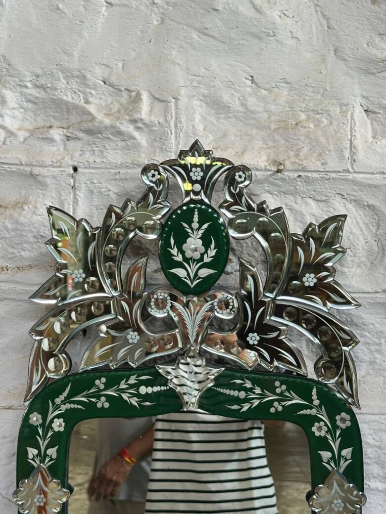Le Biuge Large Venetian Art Deco Mirror - Purana Darwaza
