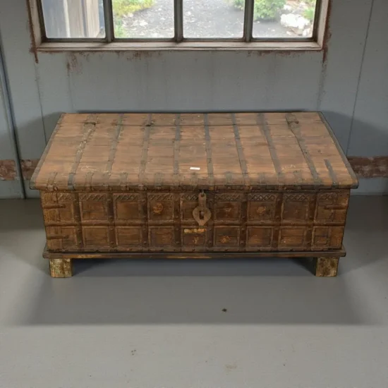 Rambha Vintage Indian Wooden Trunk